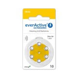 everActive ULTRASONIC 10 1,45V Baterie pentru aparate auditive - fara mercur-Conținutul pachetului 1x Blister