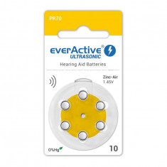 everActive ULTRASONIC 10 1,45V Baterie pentru aparate auditive - fara mercur-Conținutul pachetului 1x Blister