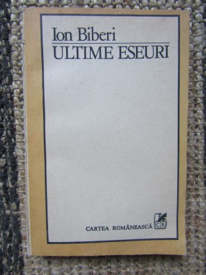 ION BIBERI - ULTIME ESEURI foto