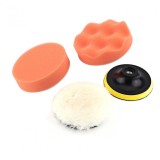 Set 4 Bureti Polisat Auto, Lustruire cu Adaptor Bormasina, Slefuire Vopsite, Metal, Sticla, Plastic