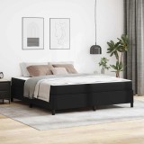 vidaXL Cadru de pat cu saltea Negru 180 x 200 cm Piele artificială