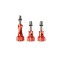 Set 3 Suruburi din Aluminiu CNC pt Camere Gopro Hero Session Rosu