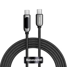 Cablu laptop Fast Charging Type-C Baseus, Display LED, 100W, 2m, CATSK-C01