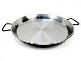 Tigaie profesionala din otel lustruit, paella fructe de mare, diametru 60 cm, 2 manere, 12 portii, Pata Negra, GRC85060