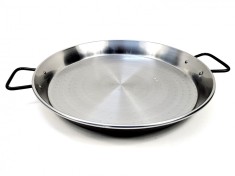Tigaie profesionala din otel lustruit, paella fructe de mare, diametru 70 cm, 2 manere, 16 portii, Pata Negra, GRC85070 foto