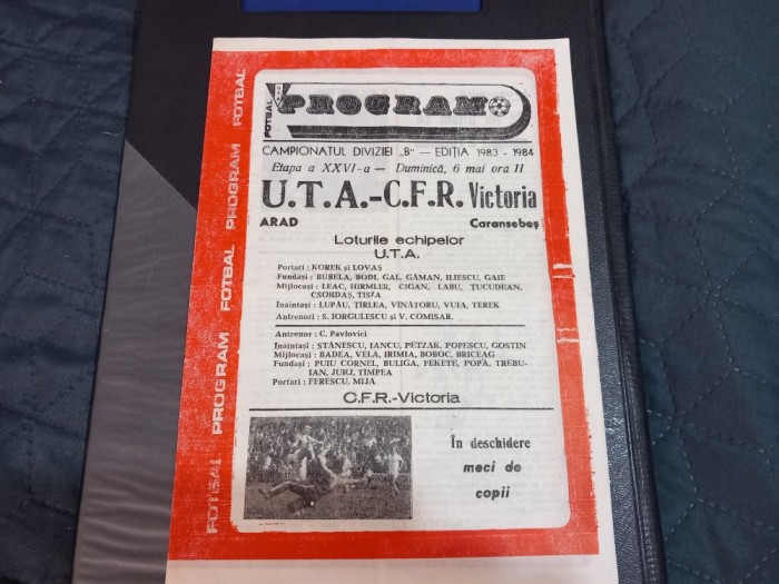 PROGRAM UTA - CFR Victoria Caransebes
