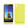 Husa Silicon S-Line Galbena pentru Sony Xperia Z1 Mini (Compact) - Protectie Flexibila