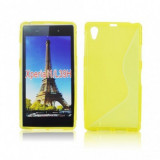 Husa Silicon S-Line Galbena pentru Sony Xperia Z1 Mini (Compact) - Protectie Flexibila