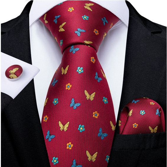 Set cravata + batista + butoni - matase - model 318