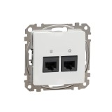 Priza Dubla RJ45 UTP CAT5E Schneider Sedna Alb SDD111452