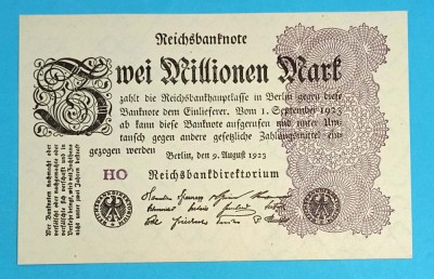 Germania 2.000.000 Mark 1923 &amp;#039;Reichsbanknote&amp;#039; UNC serie: HO p104 foto