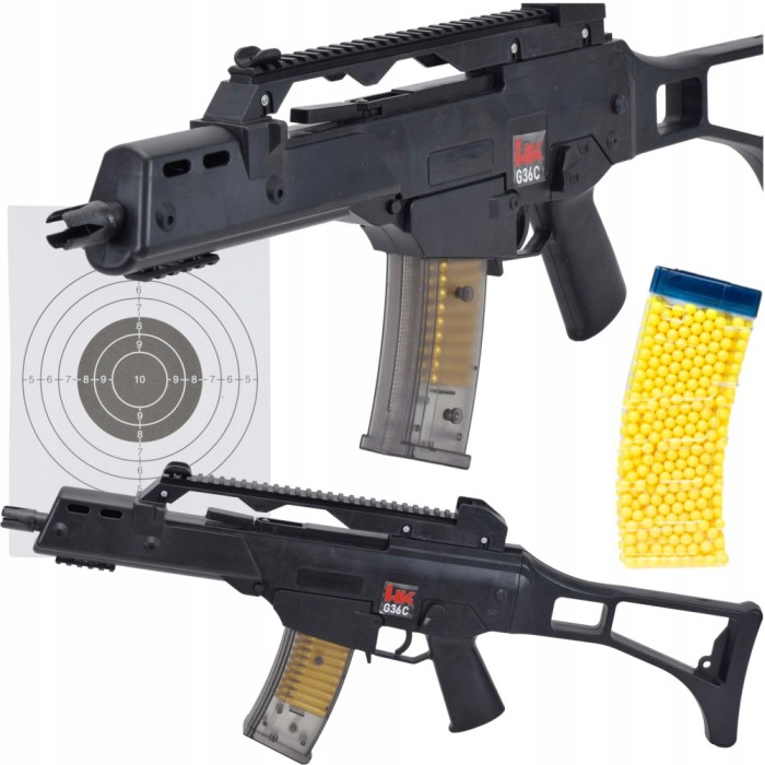 BB PLASTIC BULLET RIFLE ASG MACHINE GUN REPLICA FREE SCOPE, Skleplolki ...