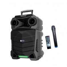 Boxa Portabila , 50 W , Difuzor 8 inch - 20 cm , Microfon Fara Fir , Telecomanda , Bluetooth , Lumini LED ,