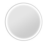 Oglindă baie rotundă LED kleankin 80 cm, antiaburire, touch, 3000-6500K
