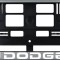 Set 2 bucati, suport numar inmatriculare argintiu Dodge