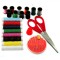 Set Cusut, Multicolor, 20 Piese, Ace, Papiote, Degetar, Foarfece