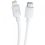 Cablu Date si Incarcare USB-C - Lightning 3MK Hyper, 20W, 1.2m, Alb, Apple