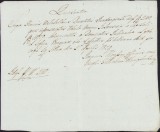 HST A367 Chitanță olografă 1829 limba latină