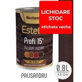 Lazura lemn BOCHEMIT ESTETIK PROFI 0.8L PALISANDRU, protectie avansata UV