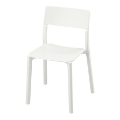 Scaun plastic pentru exterior, inaltime 76 cm, Alb