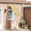 Copertina retractabila manual vidaXL, 100cm, galben &amp; albastru, protectie UV, impermeabila, balcon, terasa, gradina