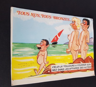 NUD . Carte Poștală Vintage Franceză - Lyna Editions Paris - Umor Plajă foto