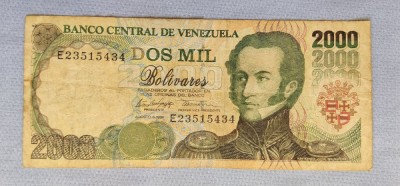 Venezuela - 2000 Bolivares (1998) sE235 foto