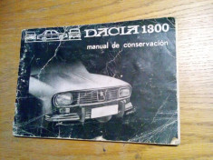 DACIA 1300, R 1170 - Manual de Conservacion - 71 p.; lb. spaniola foto