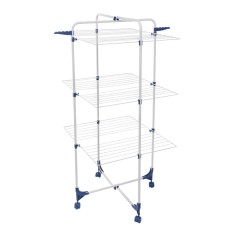 Uscator rufe vertical Casa Si Athletic Tower 3, alb + albastru, otel + plastic, 650 x 710 x 1360 mm