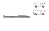 Prag fata FORD TRANSIT/TOURNEO CONNECT (C170), 05.2003-06.2009, modele cu 4 usi, partea dreapta,