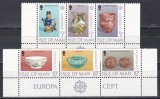 Isle of Man 1976 -EUROPA - Artizanat, 2 Serii, Staifuri, MNH
