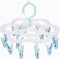 Uscator de Rufe Suspendat Flippy, cu 16 Carlige, Rotire 360 Grade, Mateiral Plastic, Usor de Depozitat, Multifunctional, 26 x 21 cm, Albastru