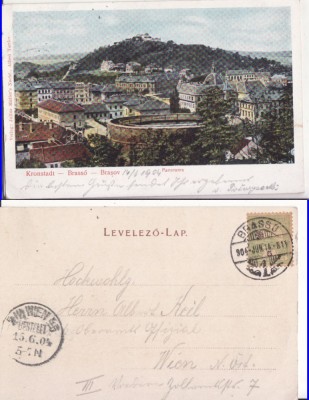 Brasov, Kronstadt -Vedere generala- clasica, rara foto