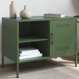 VidaXL Dulap TV, verde măsliniu, 68x39x50,5 cm, oțel