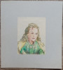 Portret tanara// desen in creioane colorate, Rodica Raileanu 1958, Portrete, Cerneala, Altul