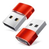 Cumpara ieftin Adaptor mini USB tip C la USB, viteza rapida de transfer - Rosu, Dactylion