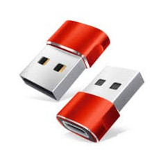 Adaptor mini USB tip C la USB, viteza rapida de transfer - Rosu