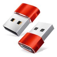 Adaptor mini USB tip C la USB, viteza rapida de transfer - Rosu foto
