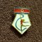 Insigna (rara) Gimnastica - FEDERATIA de GIMNASTICA din COREEA de NORD
