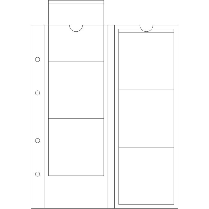 Set folii OPTIMA pentru 6 monede sau medalii