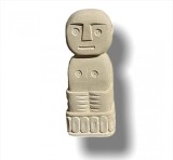 Statueta din calcar alb Primitive Wisdom