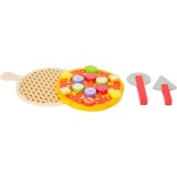 Small foot Pizza set de jucării din lemn 3 y+ 21 buc