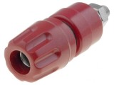 Soclu banană roșie 4mm 35A 60VDC, HIRSCHMANN