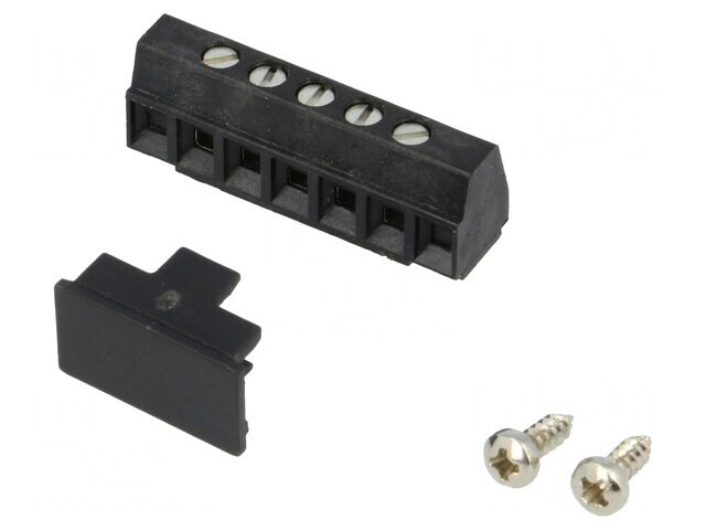 Regletă de conexiuni PCB 90&deg; 3,81mm 5 piste 8A