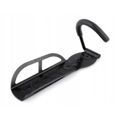 Suport de perete pentru bicicleta, suspendabil, cu protectie pentru bara de prindere, 25.5 x 7 x 13 cm, negru , solutie practica pentru depozitare efi