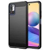 Techsuit - Carbon Silicone - Xiaomi Redmi Note 10 5G / Poco M3 Pro 5G - Black
