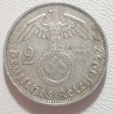 Germania Nazista 2 reichsmark 1937 A argint