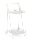 Cumpara ieftin Raft 2 polite otel alb patinat Emily 41x34x78 cm