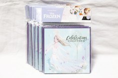 Set 8 invitatie cu plic petrecere aniversare copii 12x12 cm Disney Frozen Celebrating Together