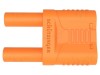 Conector banană 4mm punte stacabilă 32A 1kVAC portocalie